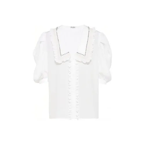 MIU MIU SS22 Рубашка Женская Белая