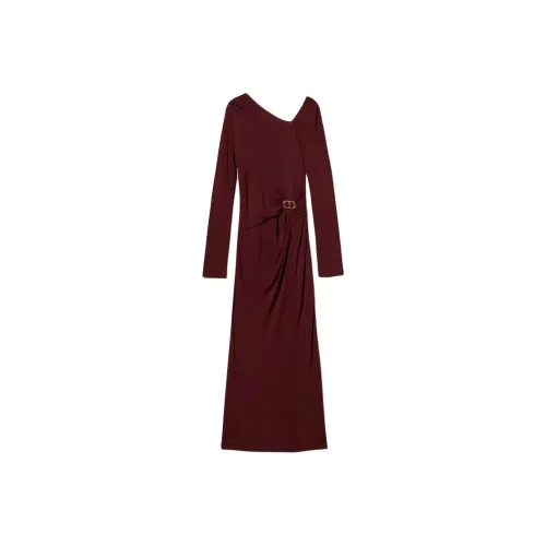 TWINSET Milano FW25 Длинное Платье с Длинными Рукавами Женское