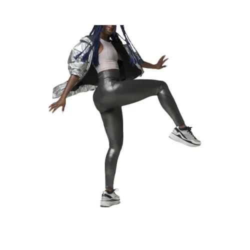 Adidas Черно-серебристые Женские Спортивные Брюки