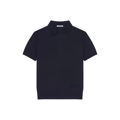 GIVENCHY Мужская поло синего и черного цвета