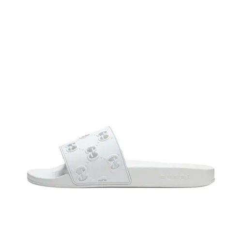 GUCCI Rubber Slide Тапочки Женские Белые