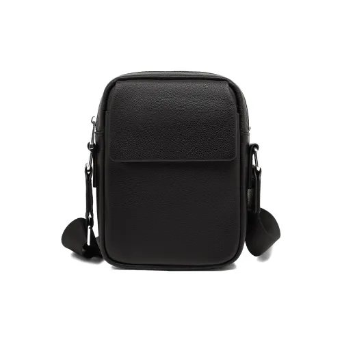 Old Man's Head Сумка через плечо из коровьей кожи мужская черная