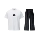 Белый топ+черные брюки