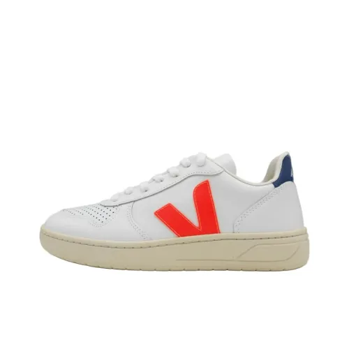 VEJA V 10 Low Топ Повседневная Скейтборд Обувь Унисекс Белый Синий Оранжевый