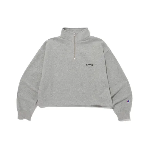 Champion SS24 Свитшот Женский Светло-Серый