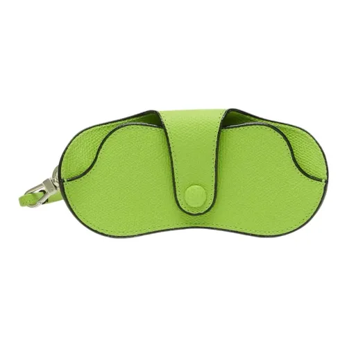 Valextra Телячья кожа Чехол для очков Женские Яблоко Зеленый