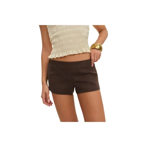 Reformation Июнь Низкий Шаг Шов Короткие Повседневные Шорты Женские