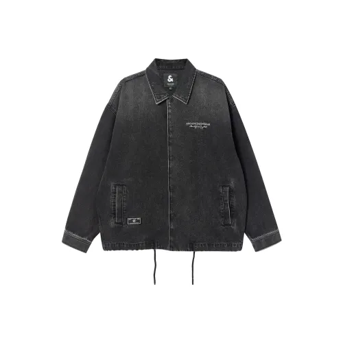 JACK&JONES A16 Темно-серый деним Мужские куртки