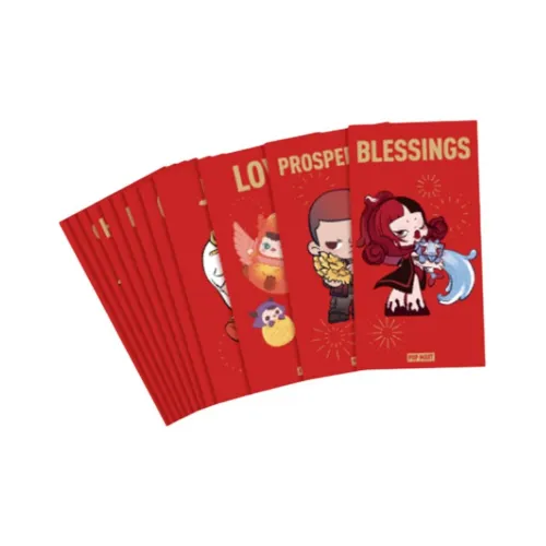 POP MART Коллаборация Кубо Пуки Красный Конверт Набор Trend Based Products