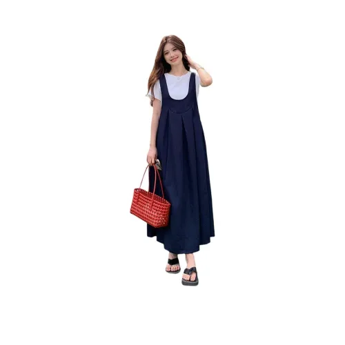 TEME Темно-синий Женские Слиплатья