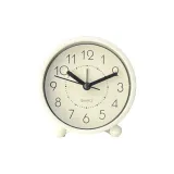 Молочный белый маленький будильник