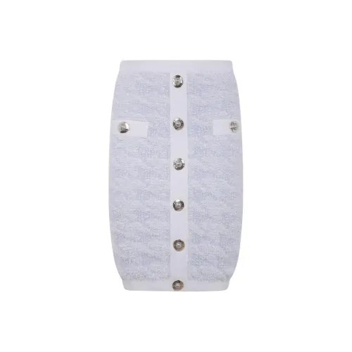 BALMAIN Повседневный Длинный Юбка Женская Светло-фиолетовая