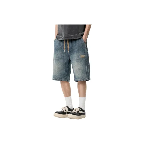 MISULI Light Blue Men's Denim Shorts MISULI Светло-голубые мужские джинсовые шорты