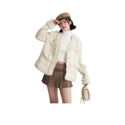 LIZIXIAN Бежево-желтые Женские Куртки