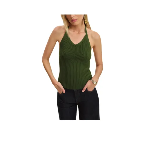 REFORMATION Delia Ribbed Halter Top Tank Top Women's