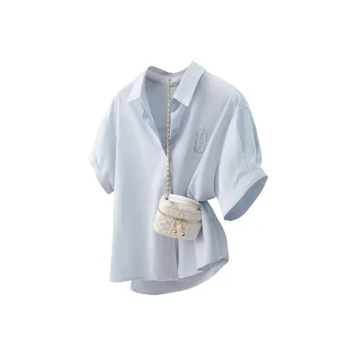 SIBAISHE Светло-синие женские рубашки