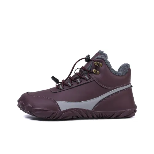 NMR Теплоизоляционное покрытие Высокие кеды Повседневная обувь Женская Бургунди