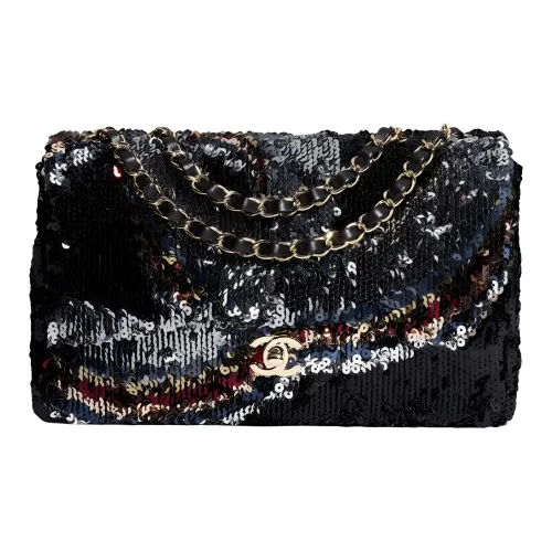CHANEL Блестки Сумка Сумка через плечо Сумка через плечо Женская Многоцветная и Черная