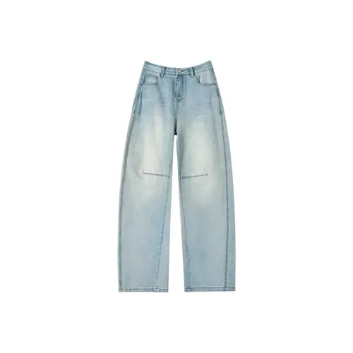 CHARM GLOW Светло-синие Женские Джинсы