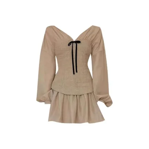 MARIE·COCO Длинное платье с длинными рукавами женское