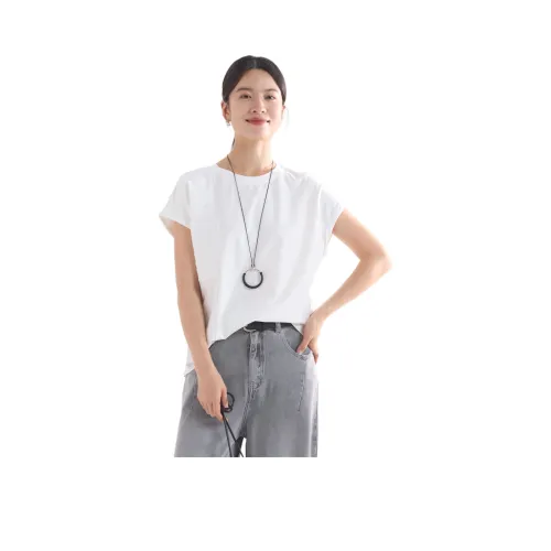 IHIMI Стандартная футболка Женская Белая