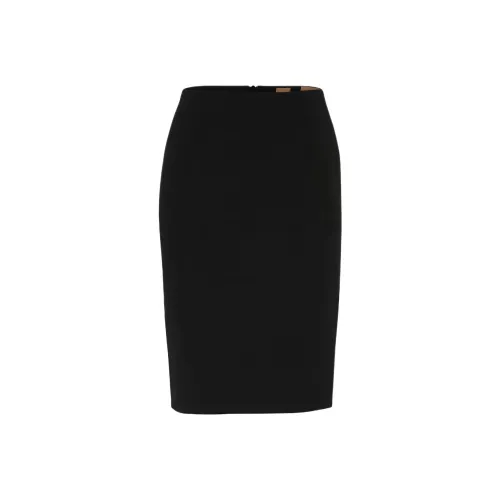 Hugo Boss Черные Женские Повседневные Длинные Юбки
