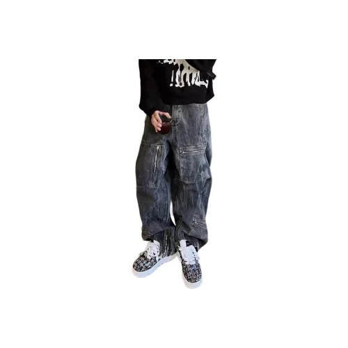 WOKXSS Черные Унисекс Джинсы