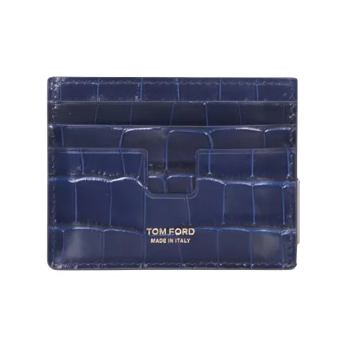TOM FORD Телячья кожа Держатель для карт Держатель для карт Мужской Синий