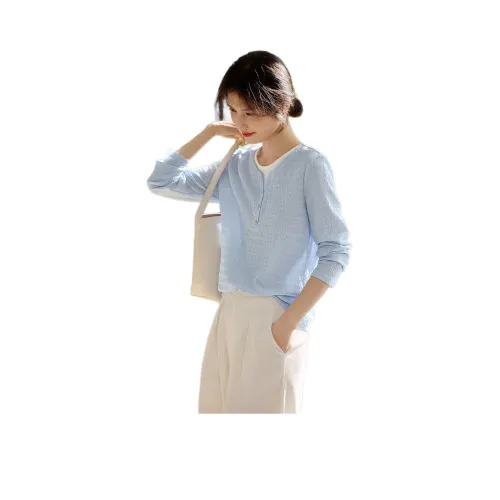 XWI Стандартная T-рубашка Женская Небесно-голубая