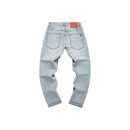 ZENGZHI Светло-синие мужские джинсы
