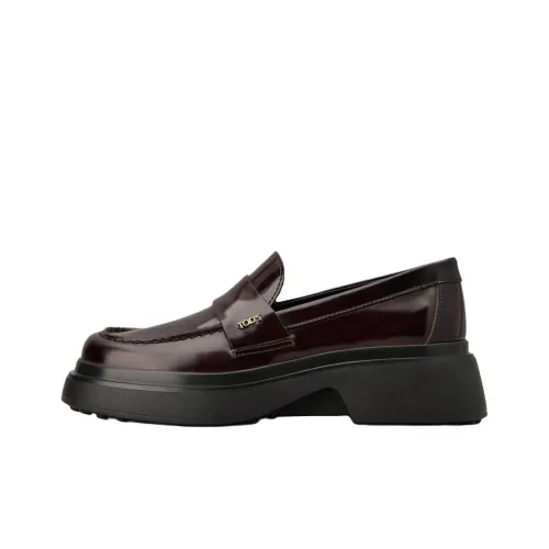 TOD'S Женские повседневные туфли, бургундский цвет, женские
