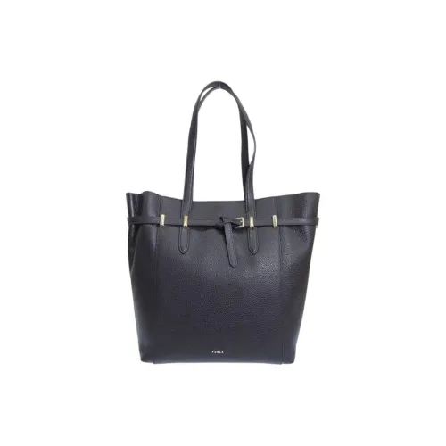 Furla Кожа Тоут Сумка Сумка для покупок Сумка Большая Женская Черная