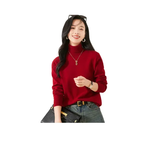 Sai Rabbit Кашемировый свитер женский красный