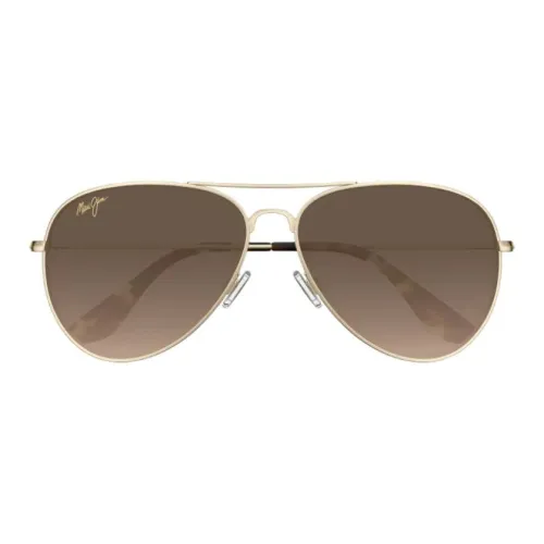 Maui Jim Титан Авиатор Солнцезащитные очки Женские Золото