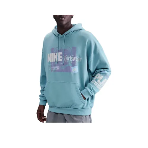 Nike Толстовка Мужская Джинсовый Синий