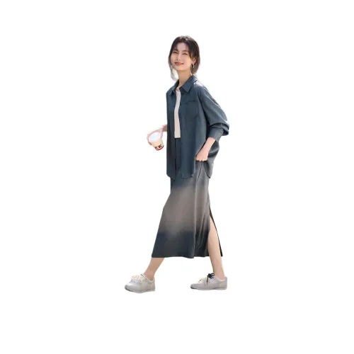 XWI Комплект с юбкой Женские Серый Синий