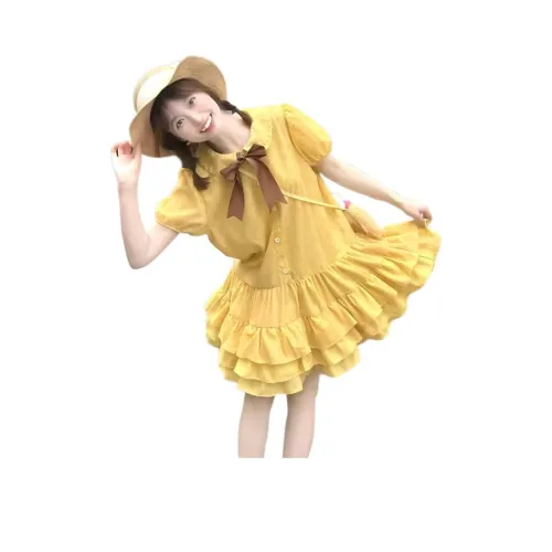 KKX Короткий рукав Платье Женское