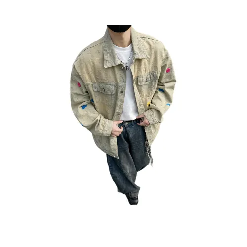 UPWARD LAB Желтый Грязь Унисекс Джинсовые Куртки