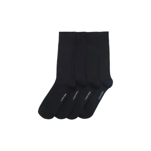 Calvin Klein 4 пачки черные мужские носки MID до икры