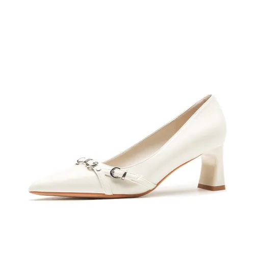 GOSO Грубый каблук Высокие каблуки Женские Экрю