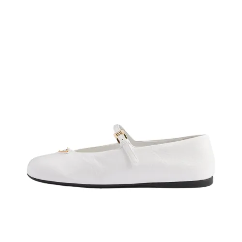 PRADA Naplak Планшет Mary Jane Женские Белые