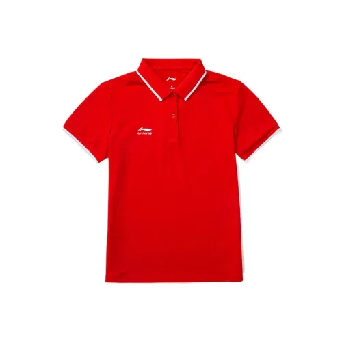 LINING Красный Женские Поло