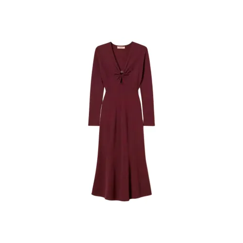 TWINSET Milano FW25 Длинное Платье с Длинными Рукавами Женское