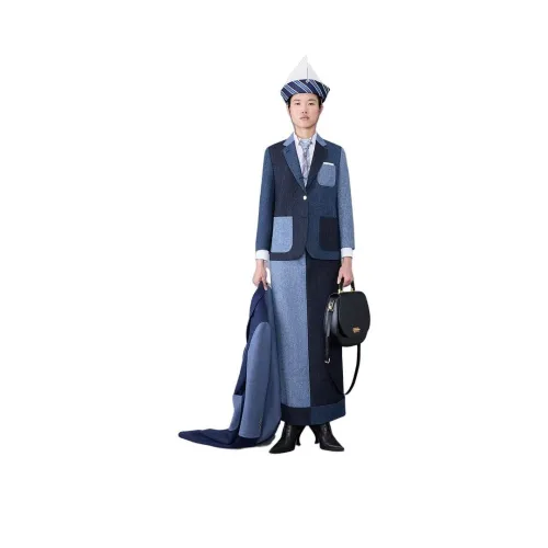 THOM BROWNE THOM BROWNE FW23 ранняя осенняя коллекция Темно-синий Женские офисные костюмы