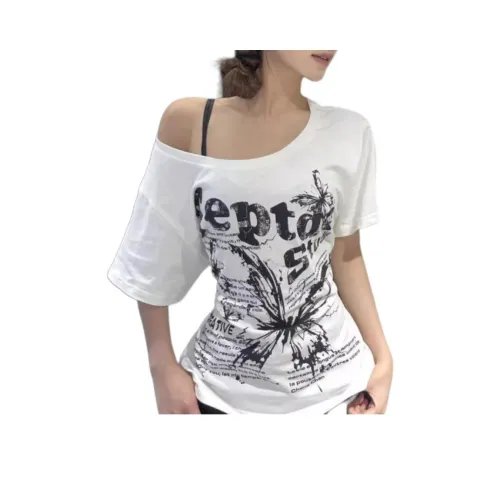 Mu Qingqing Белые Женские Футболки