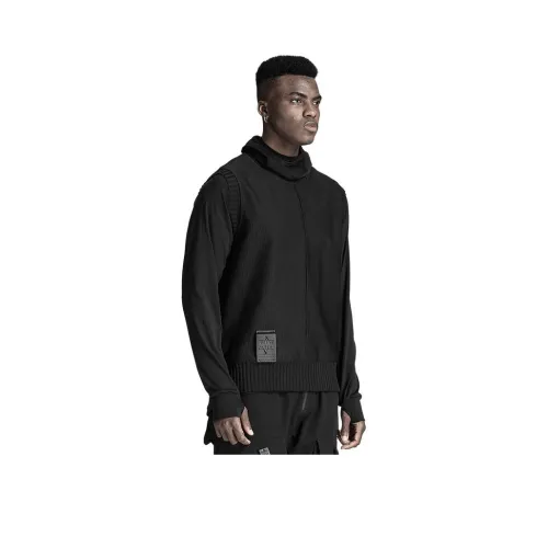 NORVINCY Круглый вырез Трикотажная ткань Значок Жилет Унисекс