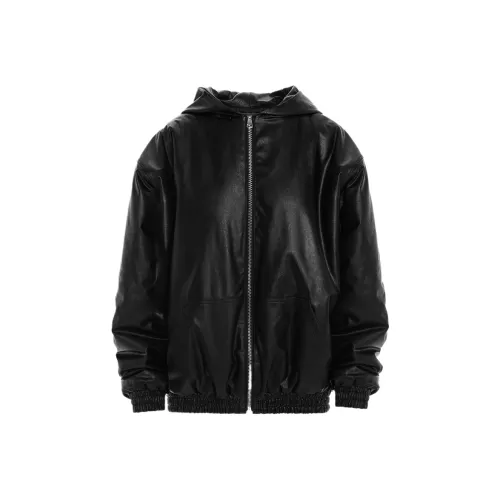 NAKED WARDROBE Веганская кожа ZIP UP Толстовка Кожа Куртка Женская