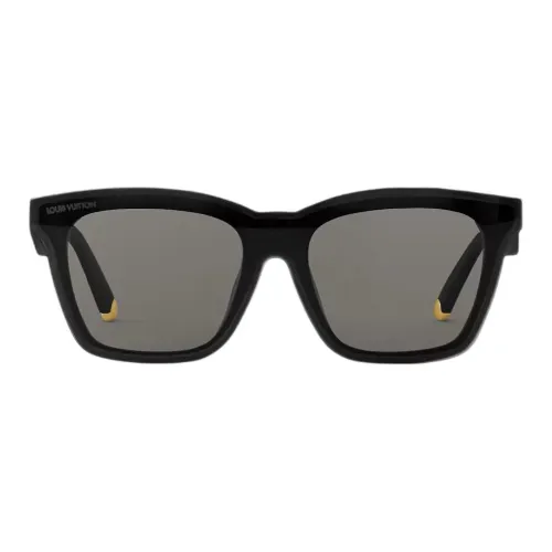 LOUIS VUITTON Полиамид Квадратные Солнцезащитные Очки Женские Черные