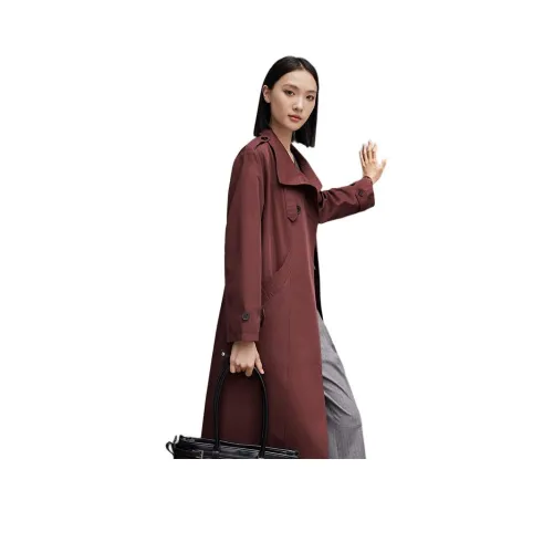 Yi Mengyuan Тренчкот Женский Анкора Красный