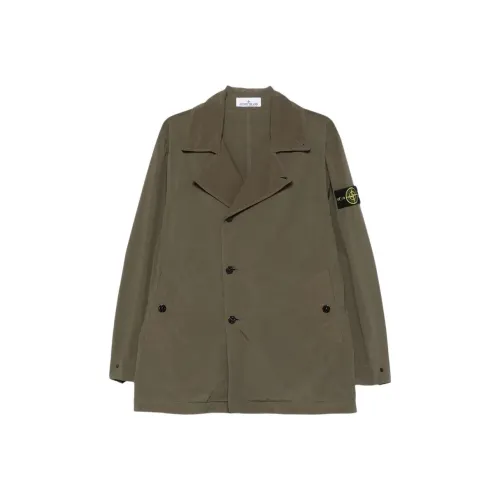 Stone Island Зеленое Мужское Пальто